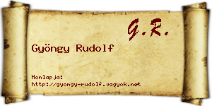 Gyöngy Rudolf névjegykártya